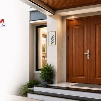 Cửa thép vân gỗ 2 cánh: Xu hướng được ưa chuộng trong công trình nhà ở hiện đại