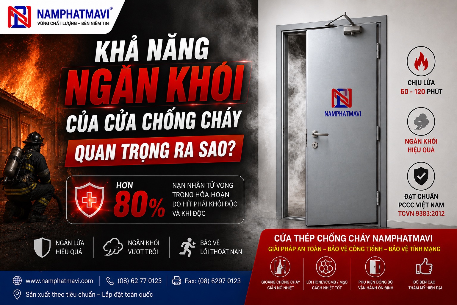 Khả năng ngăn khói của cửa chống cháy quan trọng ra sao?
