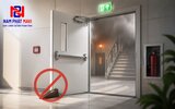 Vì sao cửa chống cháy không được phép chèn vật cản để luôn mở?