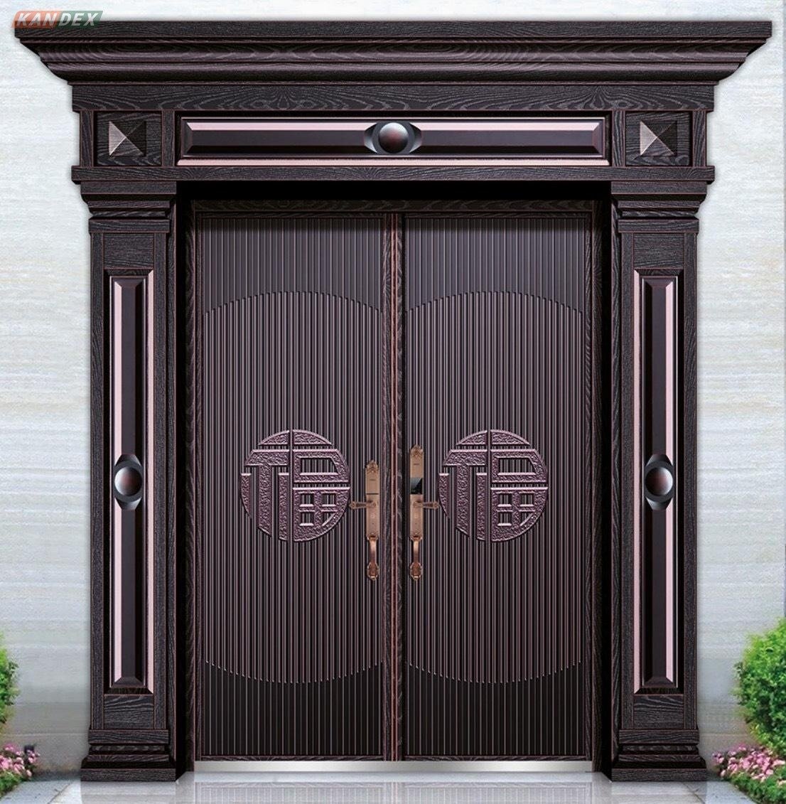 Cửa thép vân gỗ 2 cánh của Nam Phát Mavi mang tới nét đẹp tinh tế cho công trình